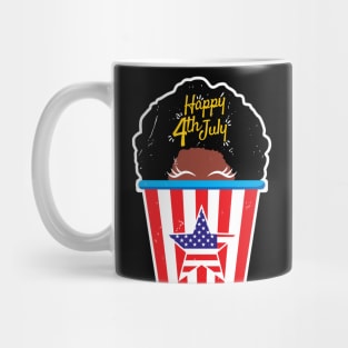 Happy 4th of July, Afro girl t-shirt Mug